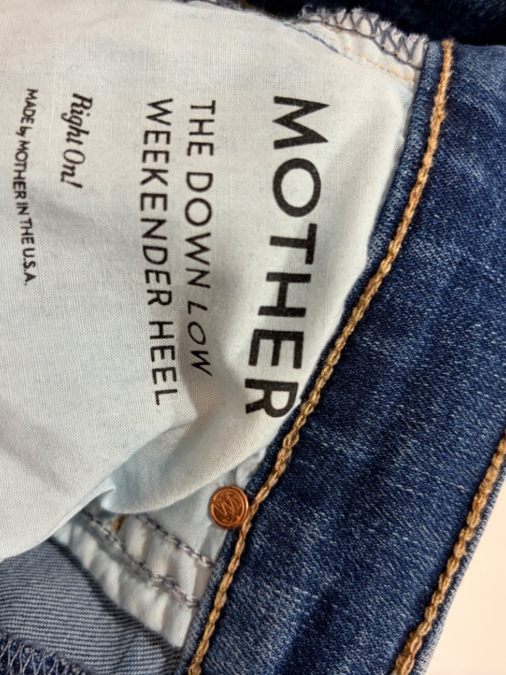 MOTHER Down Low Weekender Heel Jeans 27 Petite 25" Inseam - Picture 3 of 11